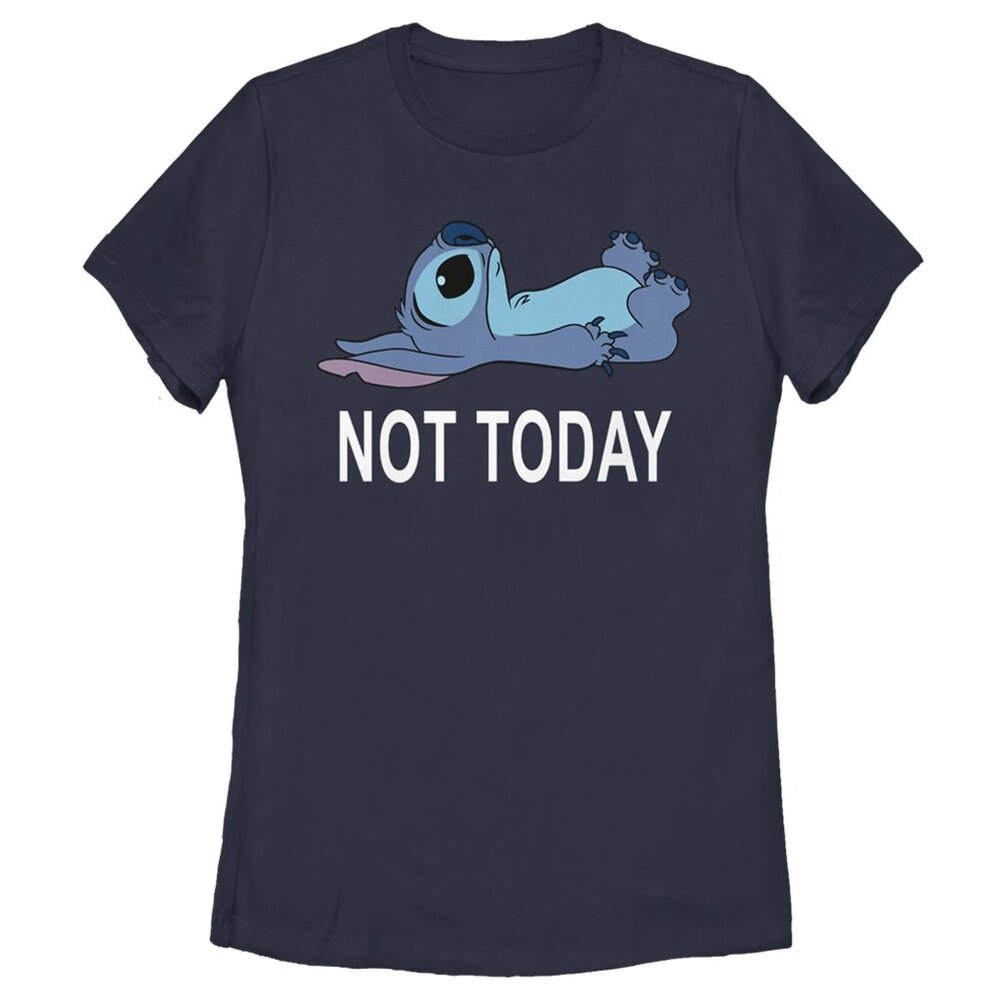 Disney Lilo & Stitch 'Not Today' Graphic Tee Black - NWT